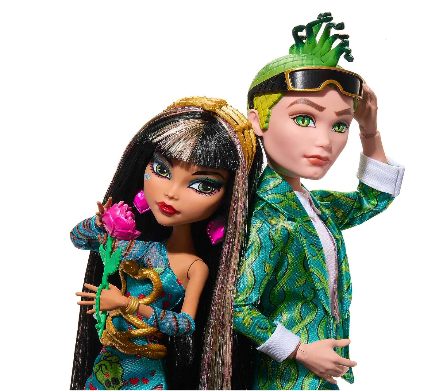 Monster High Dolls, Cleo De Nile and Deuce Gorgon Howliday Love Edition Collector 2-Pack with Valentine's Accessories