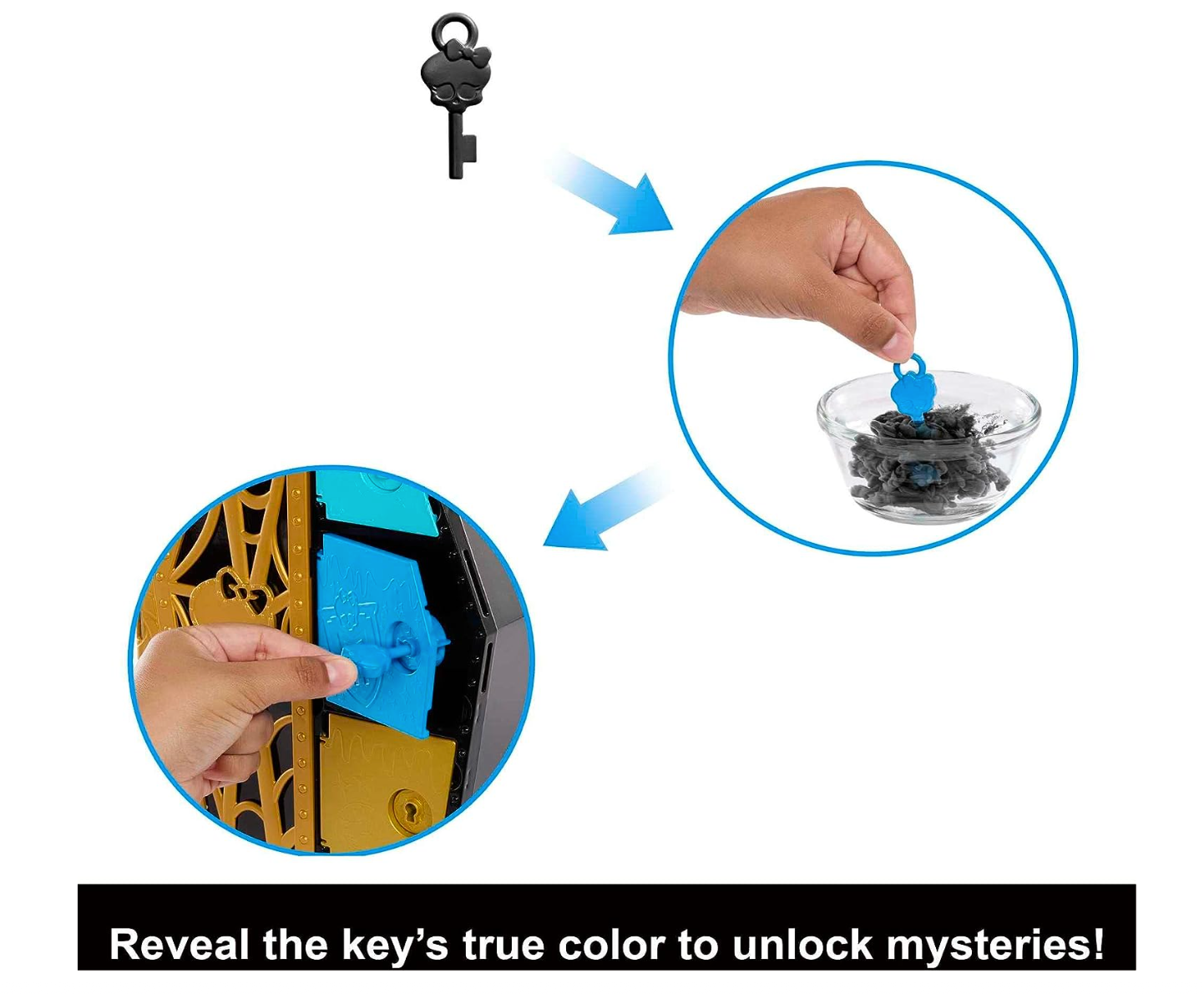 Monster High Doll and Fashion Set, Cleo De Nile with Dress-Up Locker and 19+ Surprises, Skulltimate Secrets,Black