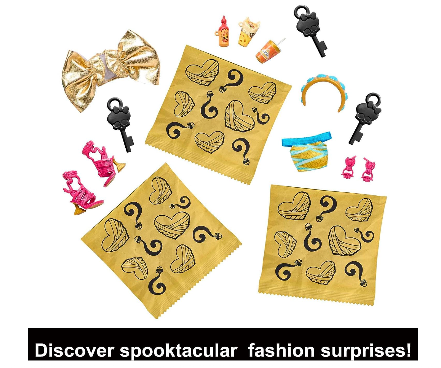 Monster High Doll and Fashion Set, Cleo De Nile with Dress-Up Locker and 19+ Surprises, Skulltimate Secrets,Black