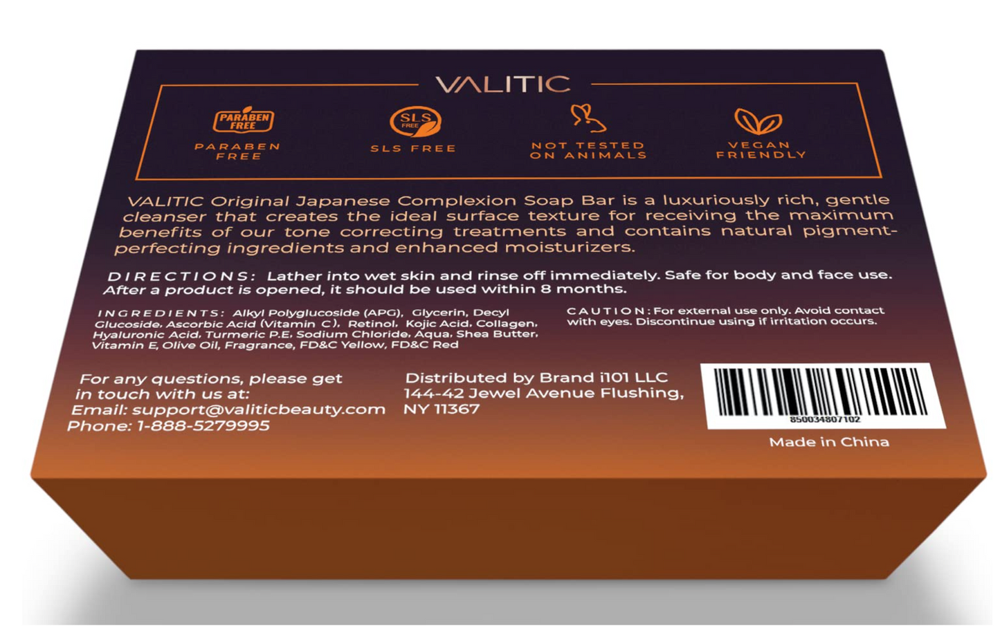 VALITIC Kojic Acid Dark Spot Remover Soap Bars with Vitamin C, Retinol, Collagen, Turmeric - Original Japanese Complex Infused with Hyaluronic Acid, Vitamin E, Shea Butter, Castile Olive Oil (2 Pack)