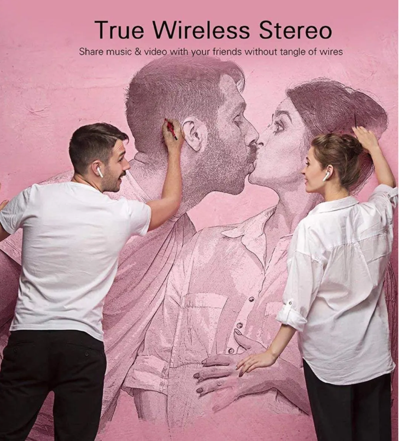 スマートフォン用の充電ボックス付きBluetoothミニヘッドセット,ワイヤレススポーツヘッドセット,5.0