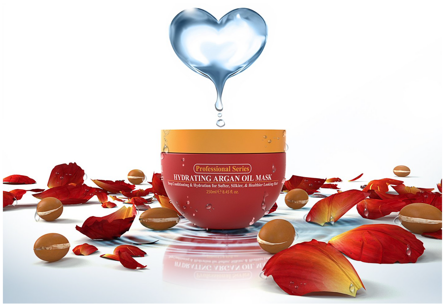 Arvazallia Hydrating Argan Oil Hair Mask and Deep Conditioner for Dry or Damaged Hair - 8.45 Oz