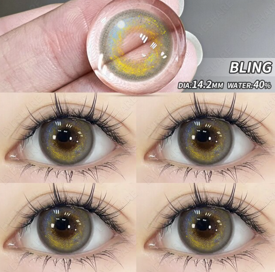 YOUPLUS 1年仕様カラコン 両目ワンペア BLING-BLUE