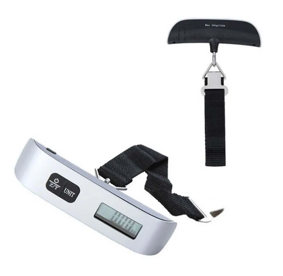 デジタル電子ラゲッジスケール,ポータブルラゲッジスケール,トラベルスケール,ハンドル付き,50kg/110ポンド