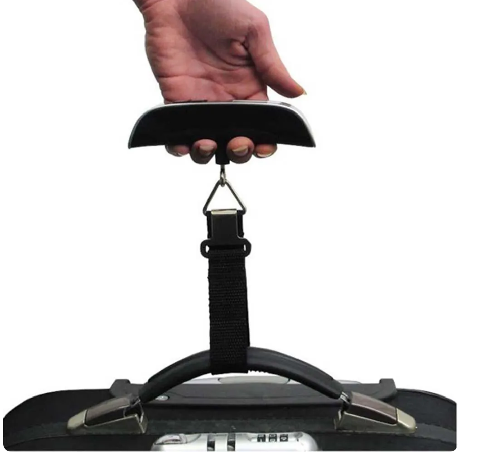 デジタル電子ラゲッジスケール,ポータブルラゲッジスケール,トラベルスケール,ハンドル付き,50kg/110ポンド