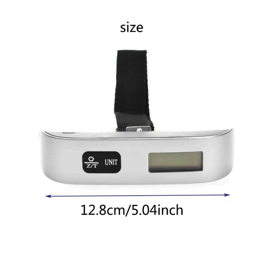 デジタル電子ラゲッジスケール,ポータブルラゲッジスケール,トラベルスケール,ハンドル付き,50kg/110ポンド