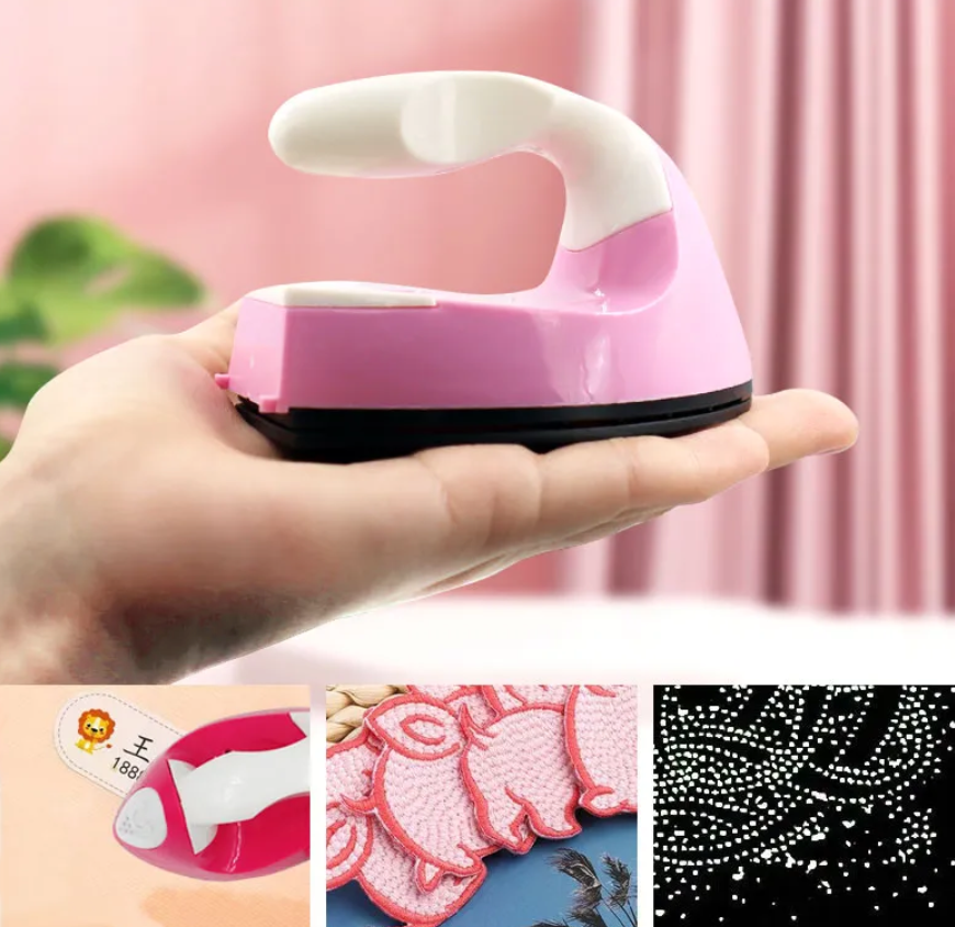 高速加熱された! ミニ電動ハンドヘルドアイアントラベル,子供用,アイロン,アプリケーター,衣類,石用