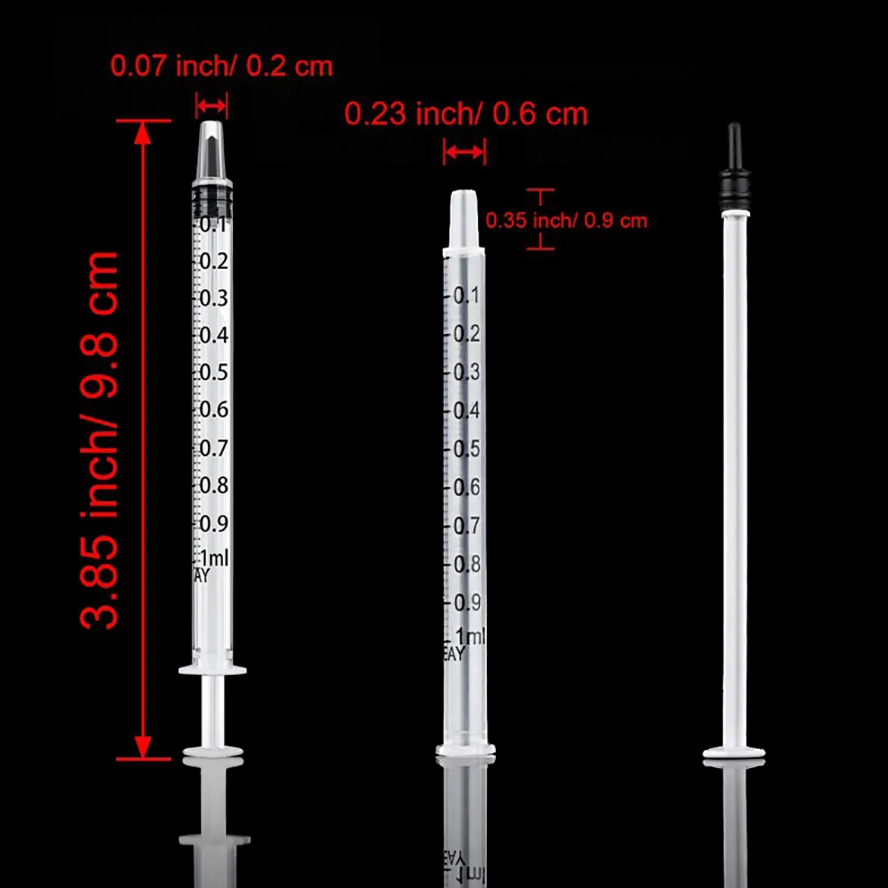 1ミリリットル注射器 + 30グラム4ミリメートルの射出針描画針注射ツールシャープ指摘使い捨て針メソ