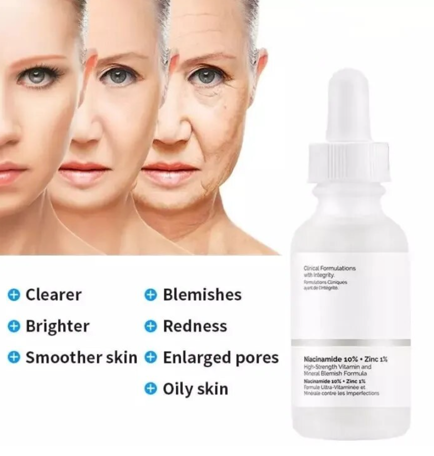 Siero viso all'acido ialuronico e niacinamide, Oil Balance, crema idratante schiarente, essenza normale, disidratazione, cura della pelle
