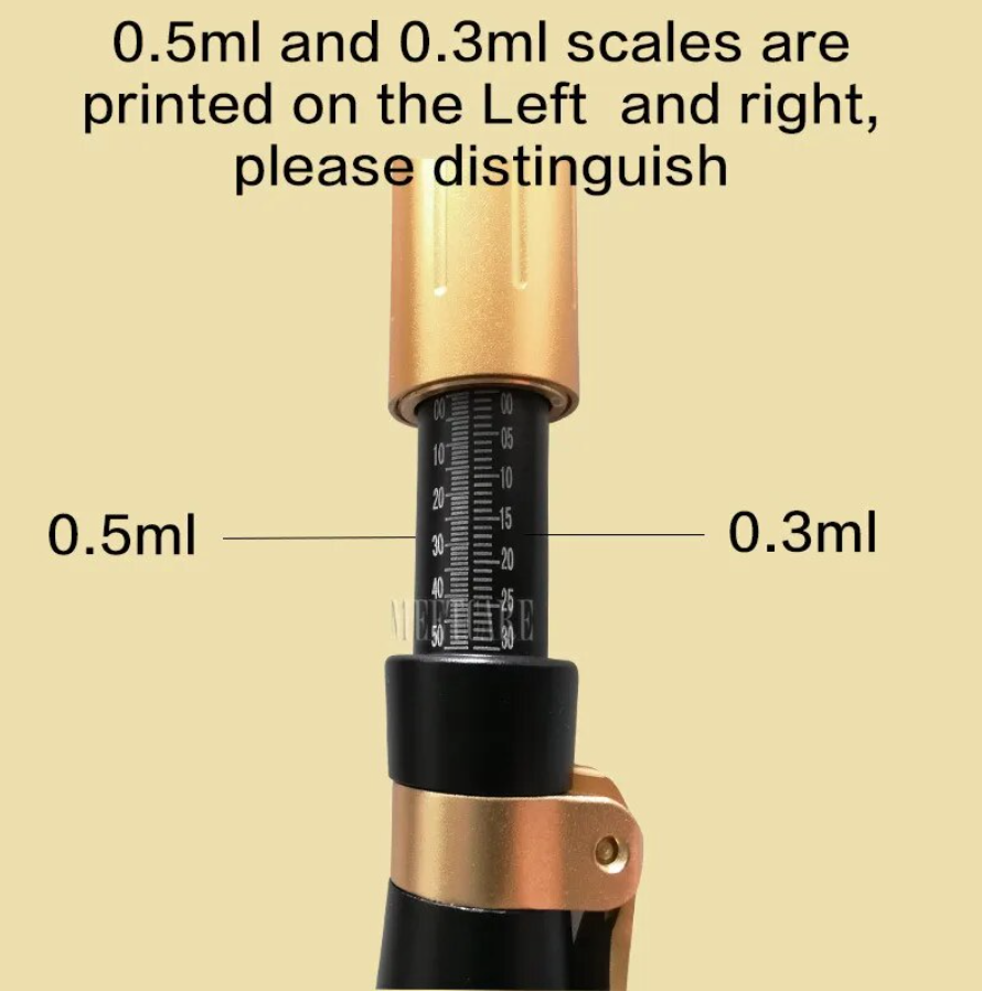 Penna per iniezione Memo, acido ialuronico 0,3 ml e 0,5 ml, penna per acido ialuronico per riempimento labbra, iniettore nibulizzatore, strumento per la cura della pelle