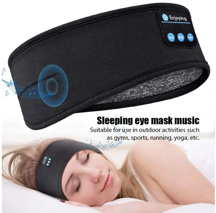ワイヤレスBluetoothヘッドセット弾性スポーツヘッドバンドオーバーイヤーヘアバンドイヤホン音楽スリーピングアイマスクワイヤレスヘッドフォン