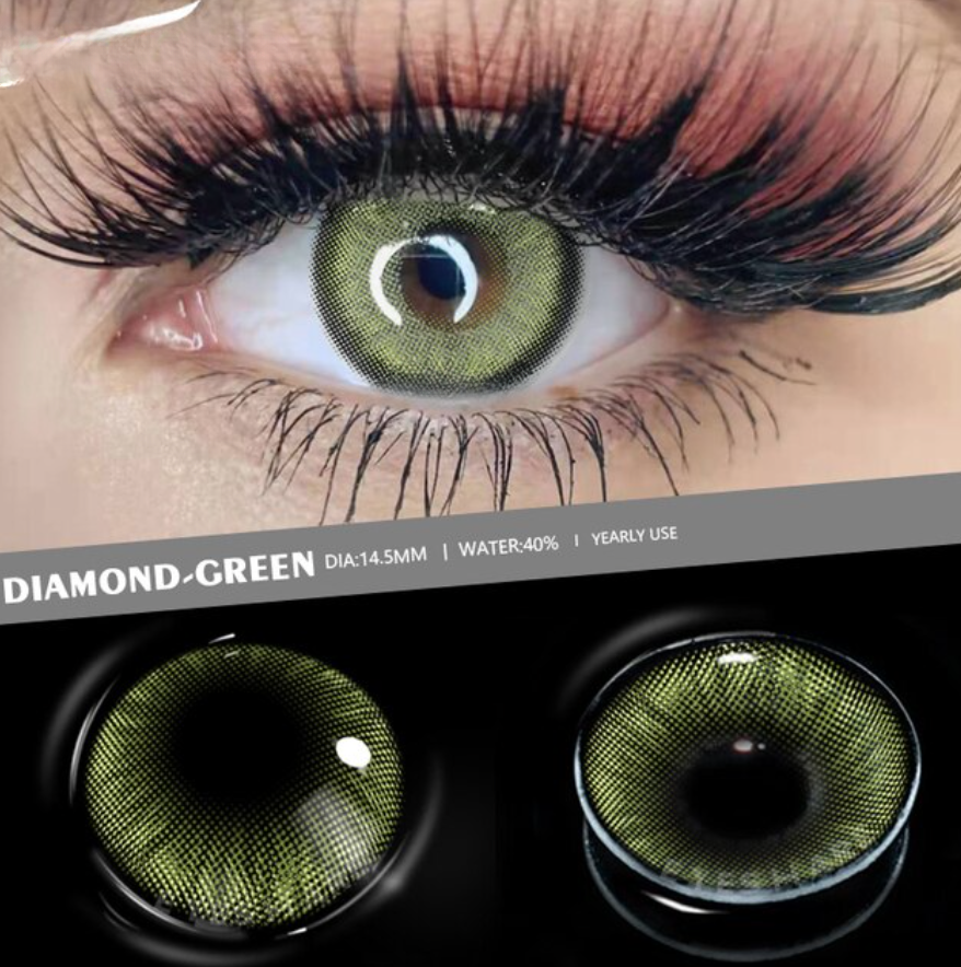 YOUPLUS 1年仕様カラコン 両目ワンペア DIAMOND-GREEN 度なし