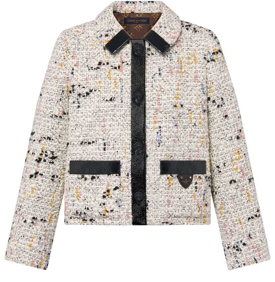 LOUIS VUITTON Bouclette Tweed Boxy Jacket