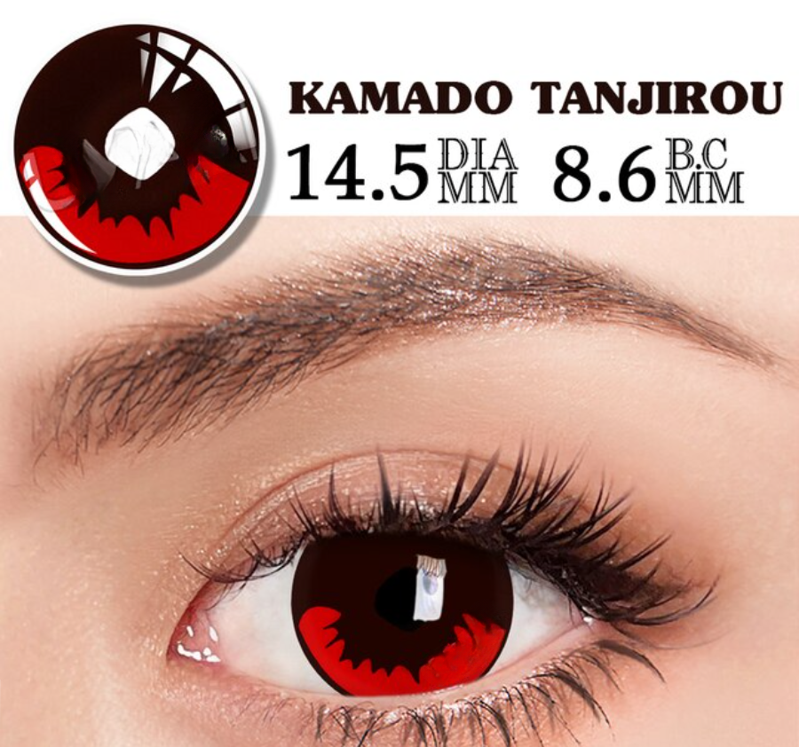 YOUPLUS 1年仕様カラコン 両目ワンペア Kamado Tanjirou
