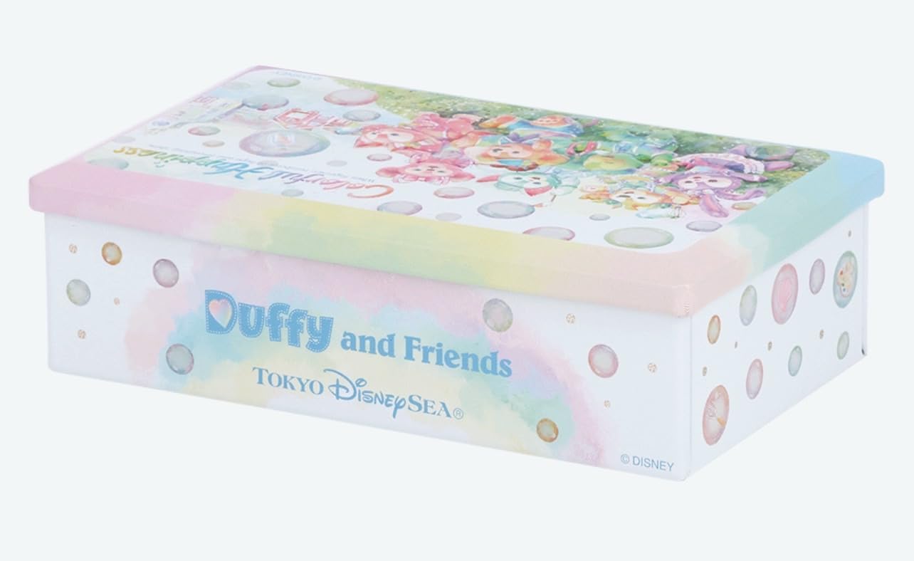 Tokyo DisneySea Exclusive, Duffy & Friends Chocolate Tin "Duffy & Friends 20th Anniversary Colorful Happiness", Popular, Sweets, Souvenirs, Disney Goods, Present (1 Piece)
