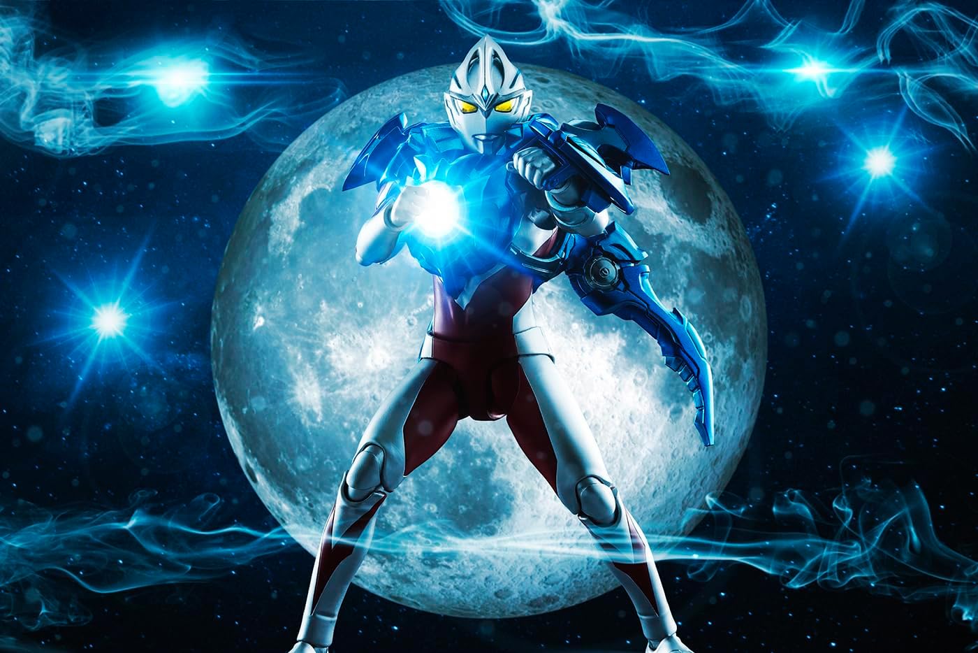 BANDAI SPIRITS SHFiguarts Ultraman Arc Luna Armor Figura snodabile dipinta in PVC e ABS di circa 150 millimetri