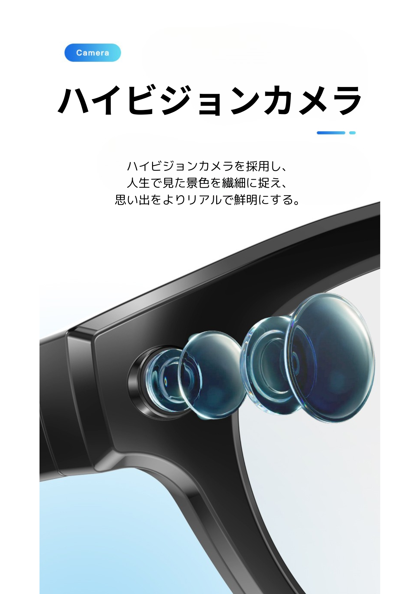 次世代スマートグラスの未来 メガネからカメラに早替わり 遮光レンズ 音楽も自由に スパイカメラ 防犯カメラ メガネ型カメラ 翻訳機能