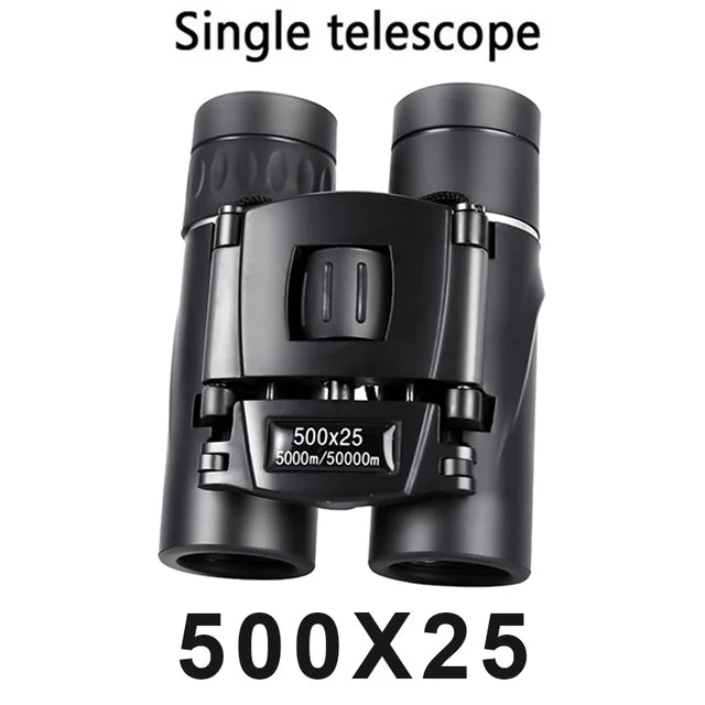 500X25 Portable Hd Zoom 5000M/50000M Binoculars Telescope Powerful Folding Long-Distance Vision Hunting Outdoor Camping Sports