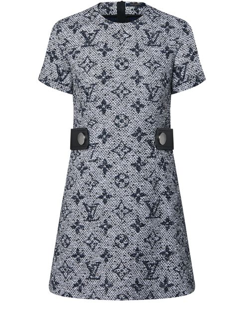 LOUIS VUITTON Monogram Tweed Martingale Dress