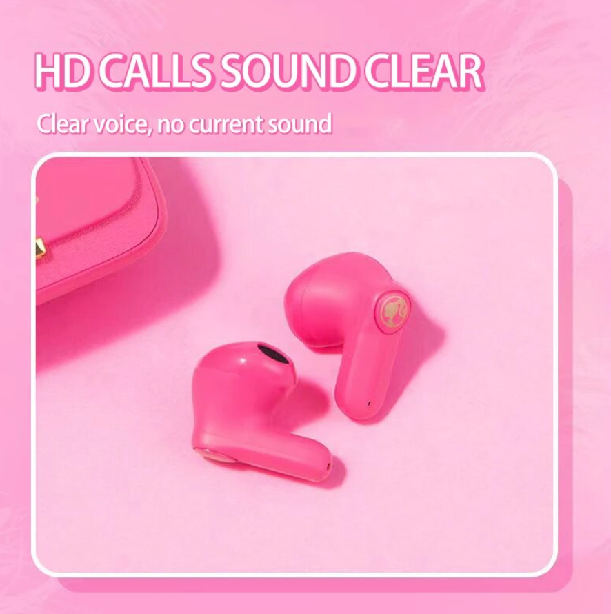 MINISO Barbie Series Bags TWS Bluetooth Headset XS-210 Wireless Long-lasting Battery Life Pink Anime PeripheralGirlBirthday Gift
