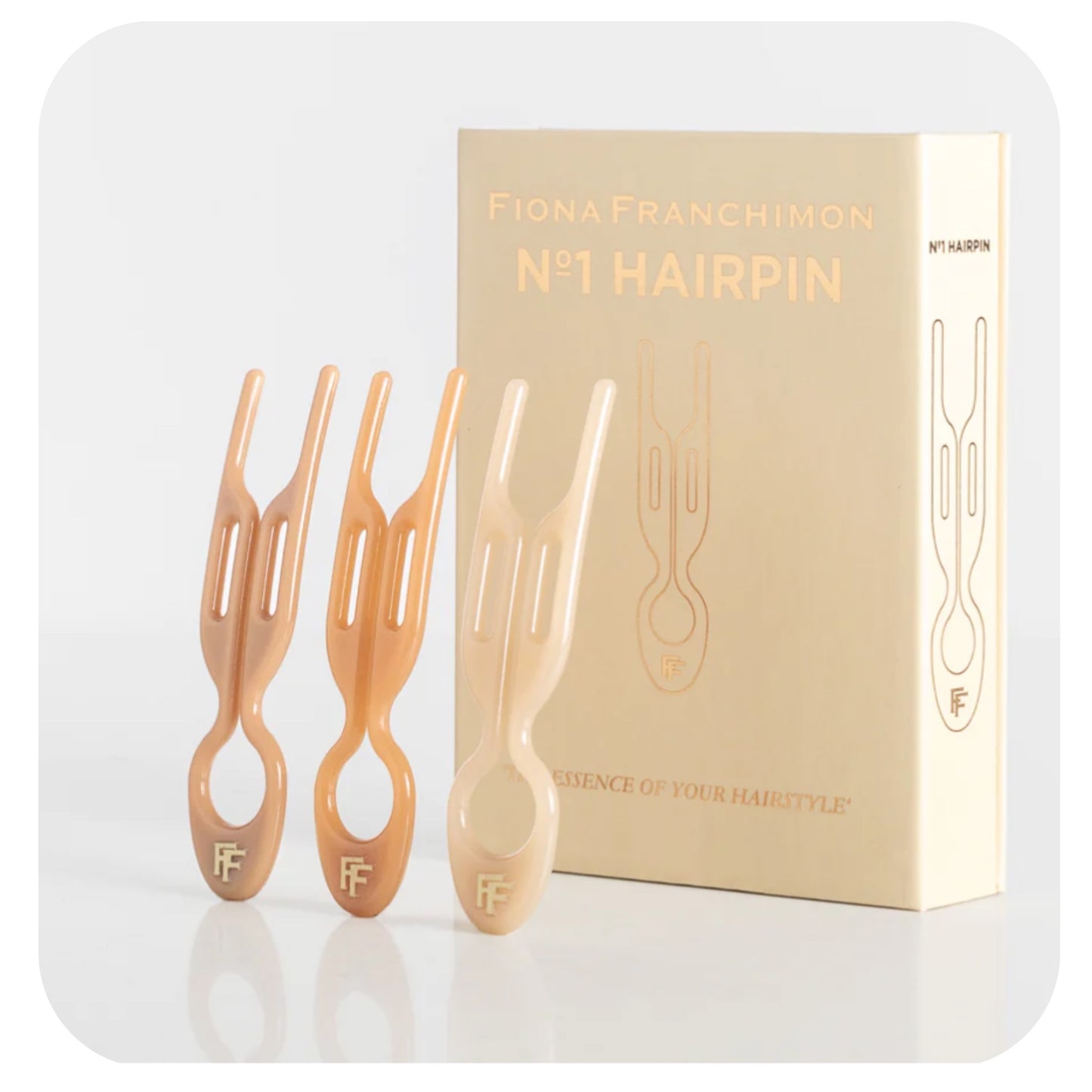 Nº 1 HAIRPIN | Paris Collection | Soft Beige, Satin Sand & Smooth Caramel