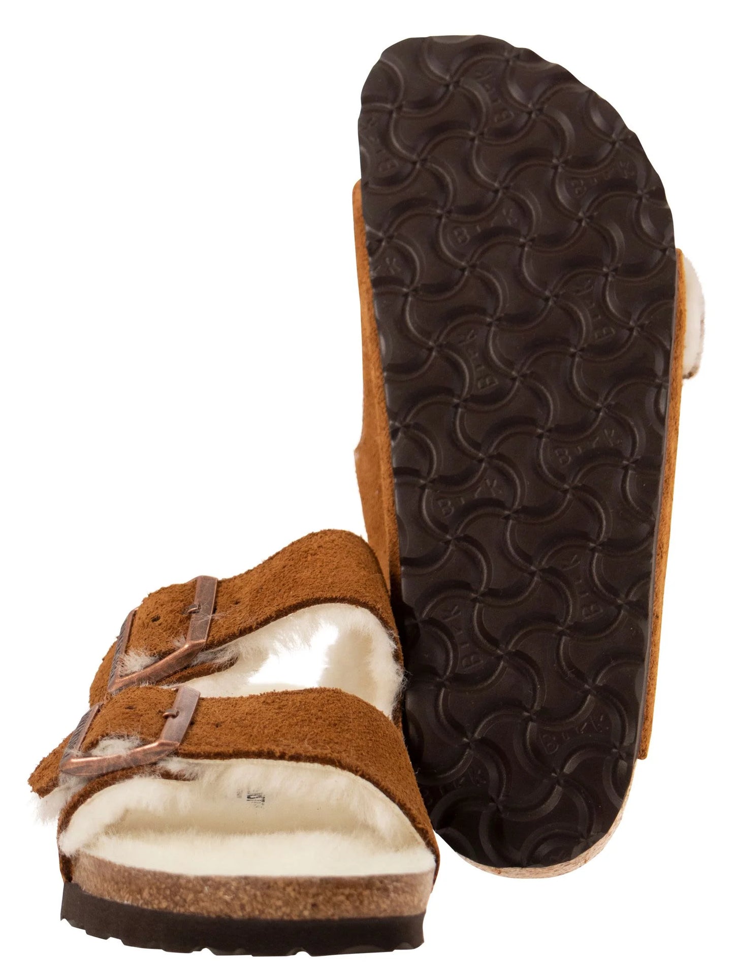 Birkenstock Arizona Suede Lamb Fur Slipper