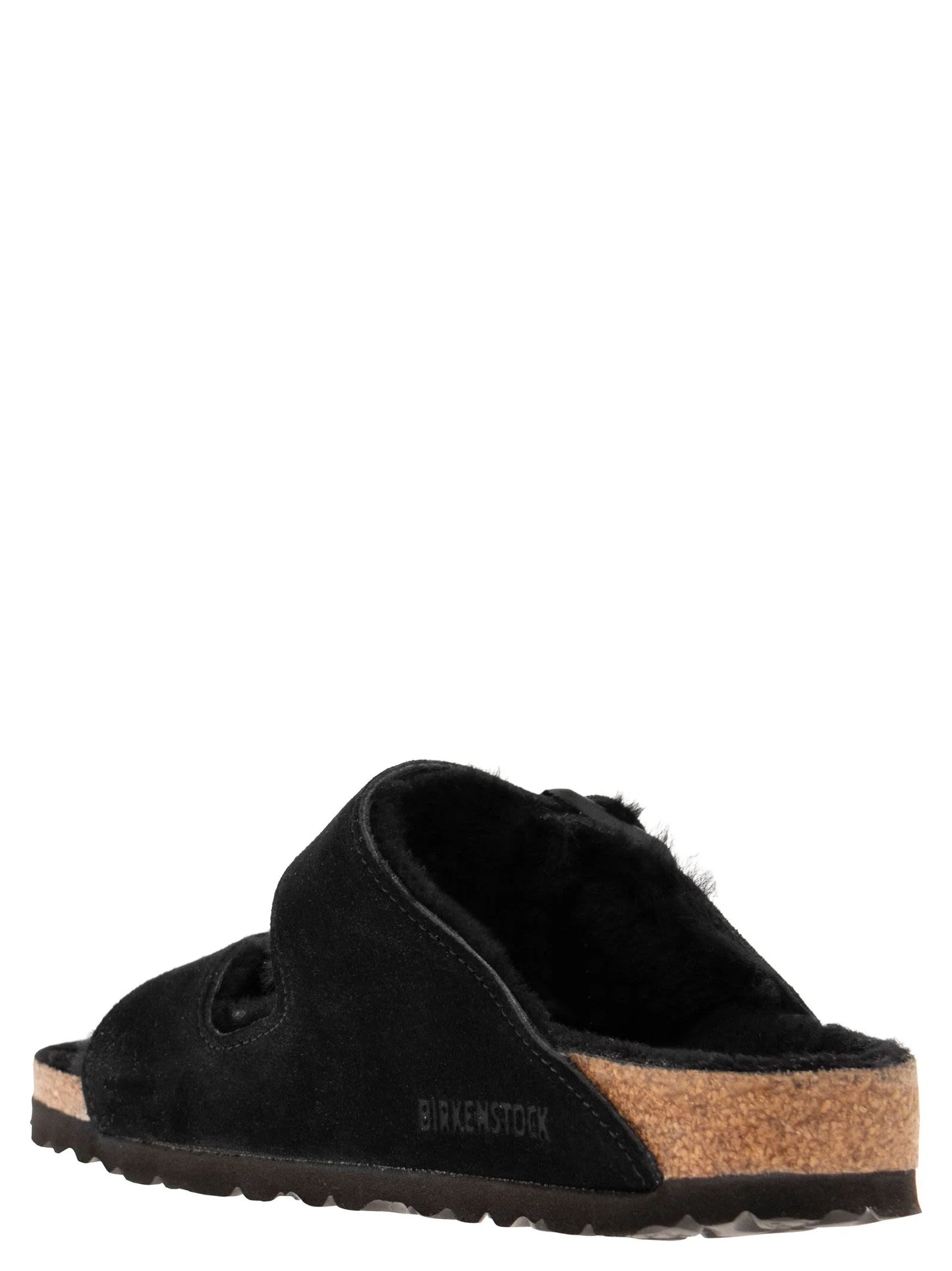Birkenstock Arizona Suede Lamb Fur Slipper