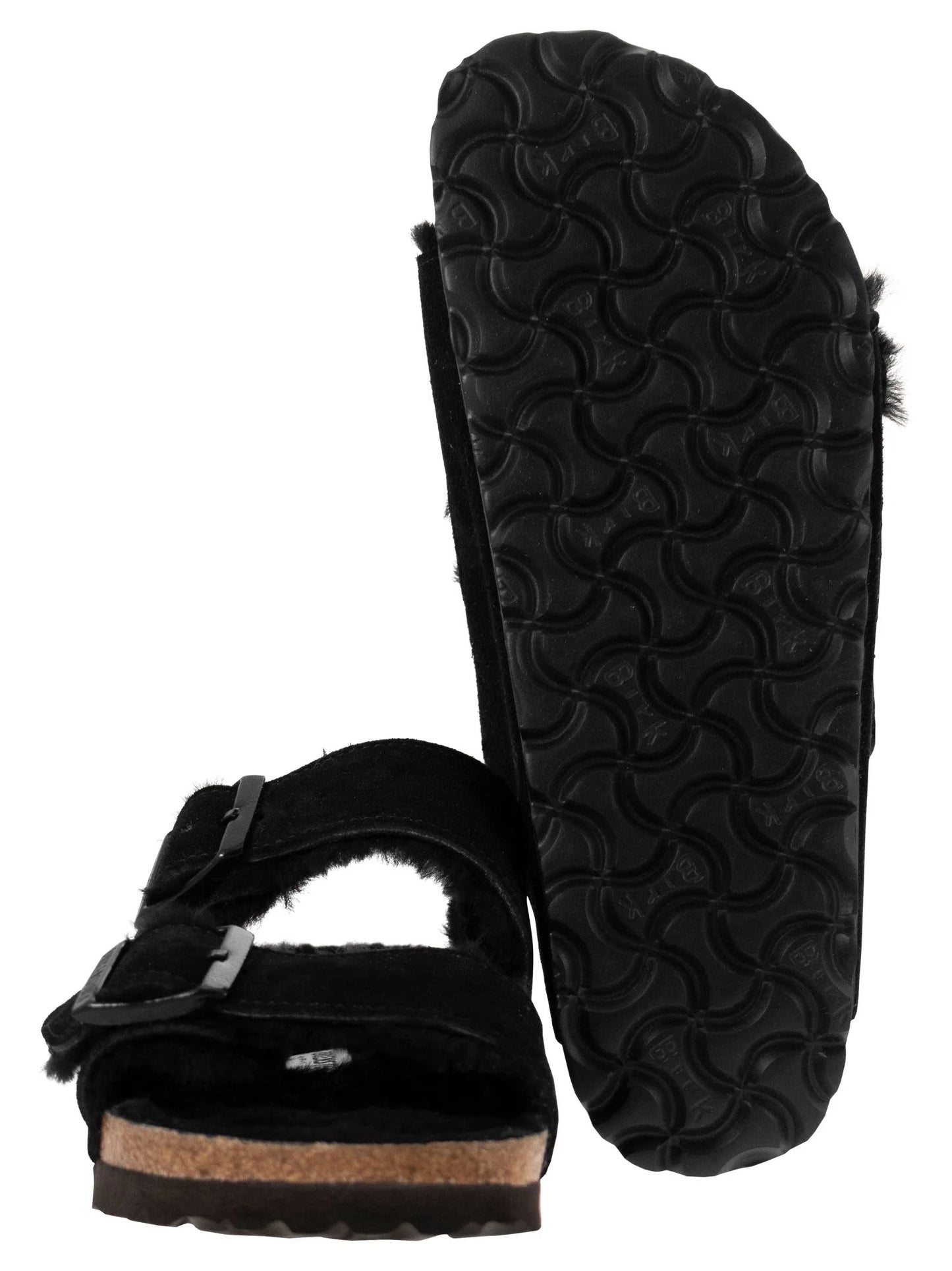 Birkenstock Arizona Suede Lamb Fur Slipper