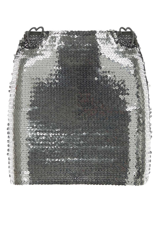 Nensi Nensi Dojaka Silver Speecins Mini Skirt - Image 1