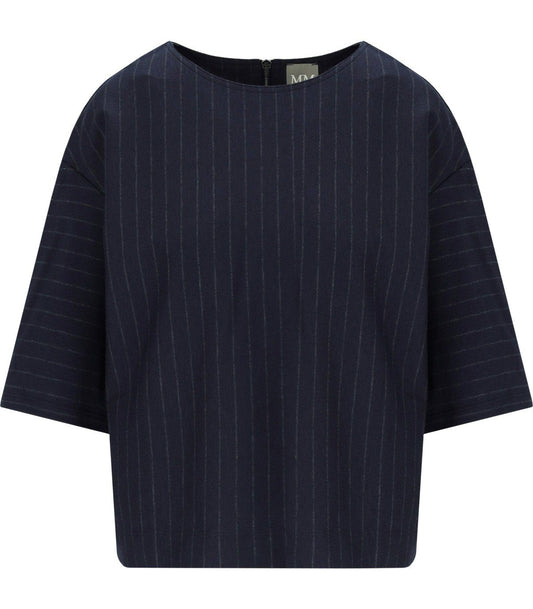 Max MMマックスマラカヤネイビーブルーブラウス - Image 1
