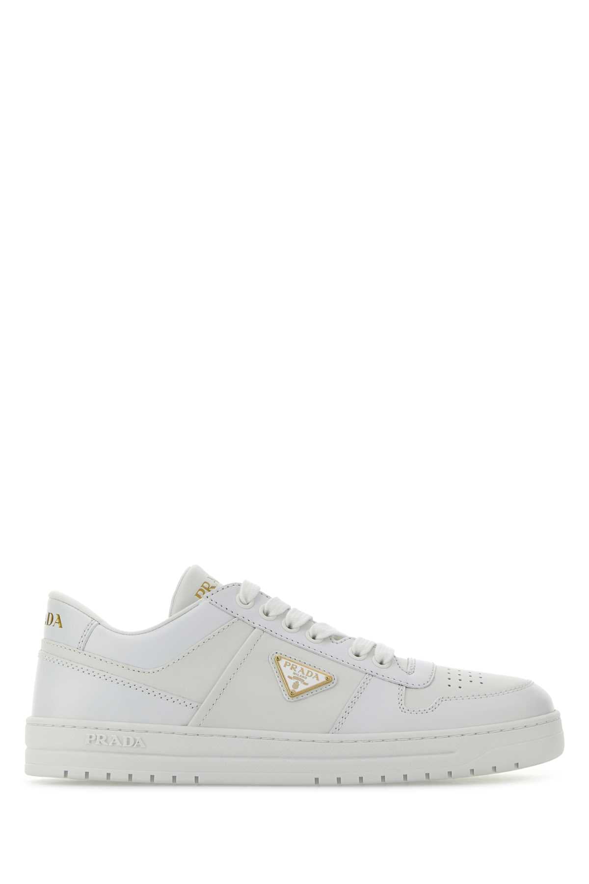 Prada プラダホワイトレザーダウンタウンスニーカー - Image 1