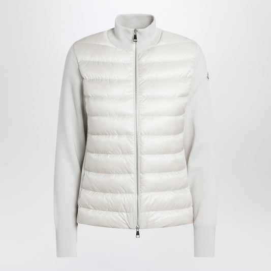 Moncler Moncler White Padded Zip Up Cardigan - Image 1