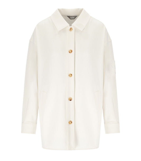 Max MMマックスマーラコンマホワイトシャツジャケット - Image 1
