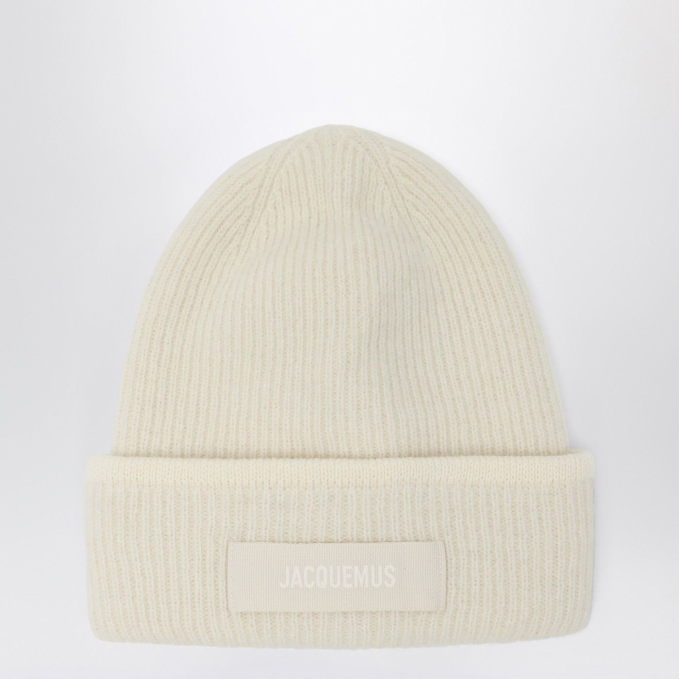 Jacquemus Jacquemus Ribbed Wool Hat Off White - Image 1