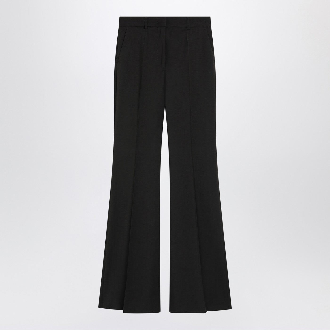 Sportmax Sportmax ブラウン ストレッチ ウール フレア トラウザーズ - Image 1