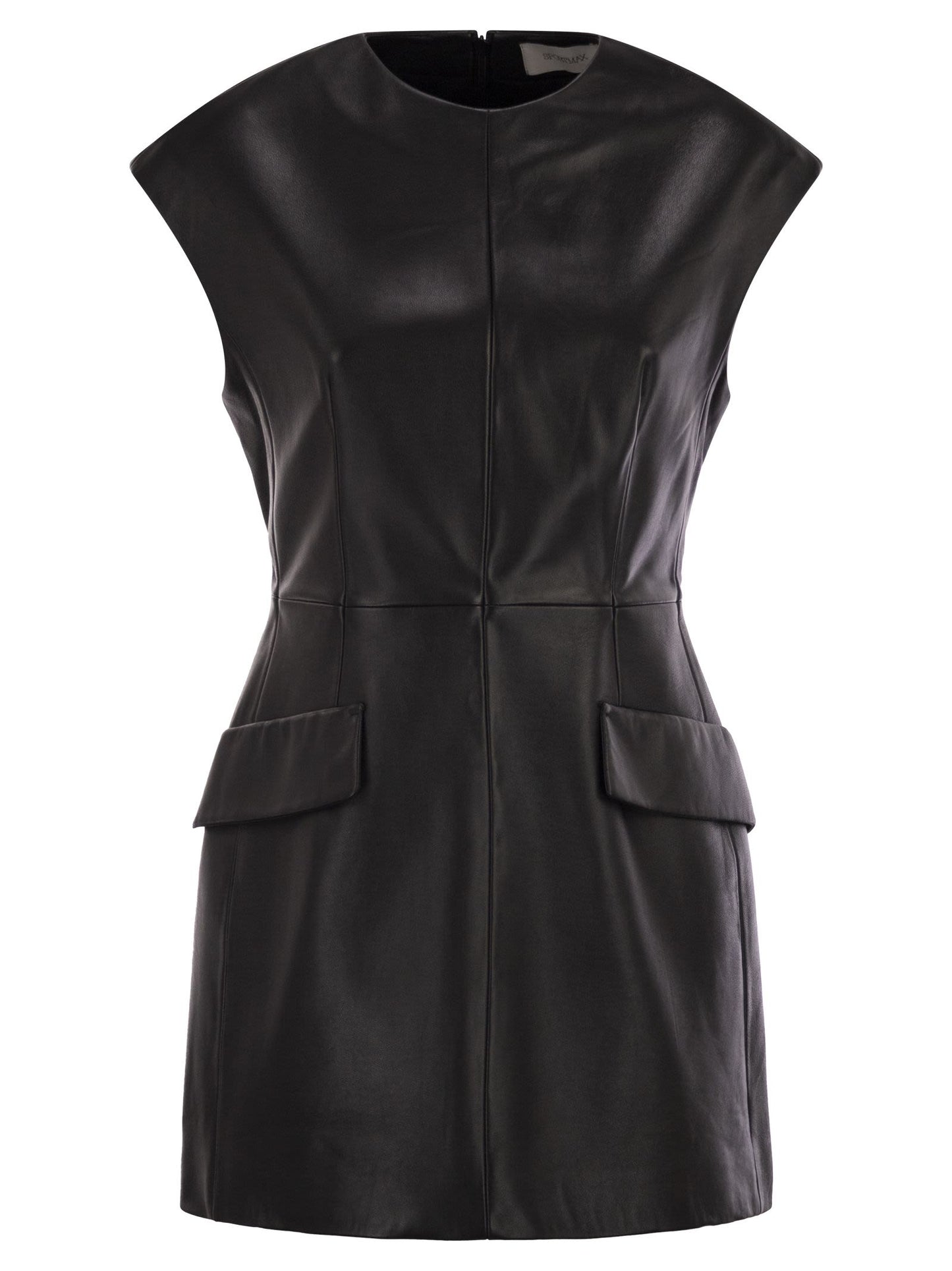 Sportmax SportMax Tefrite02ノースリーブナッパレザードレス - Image 1