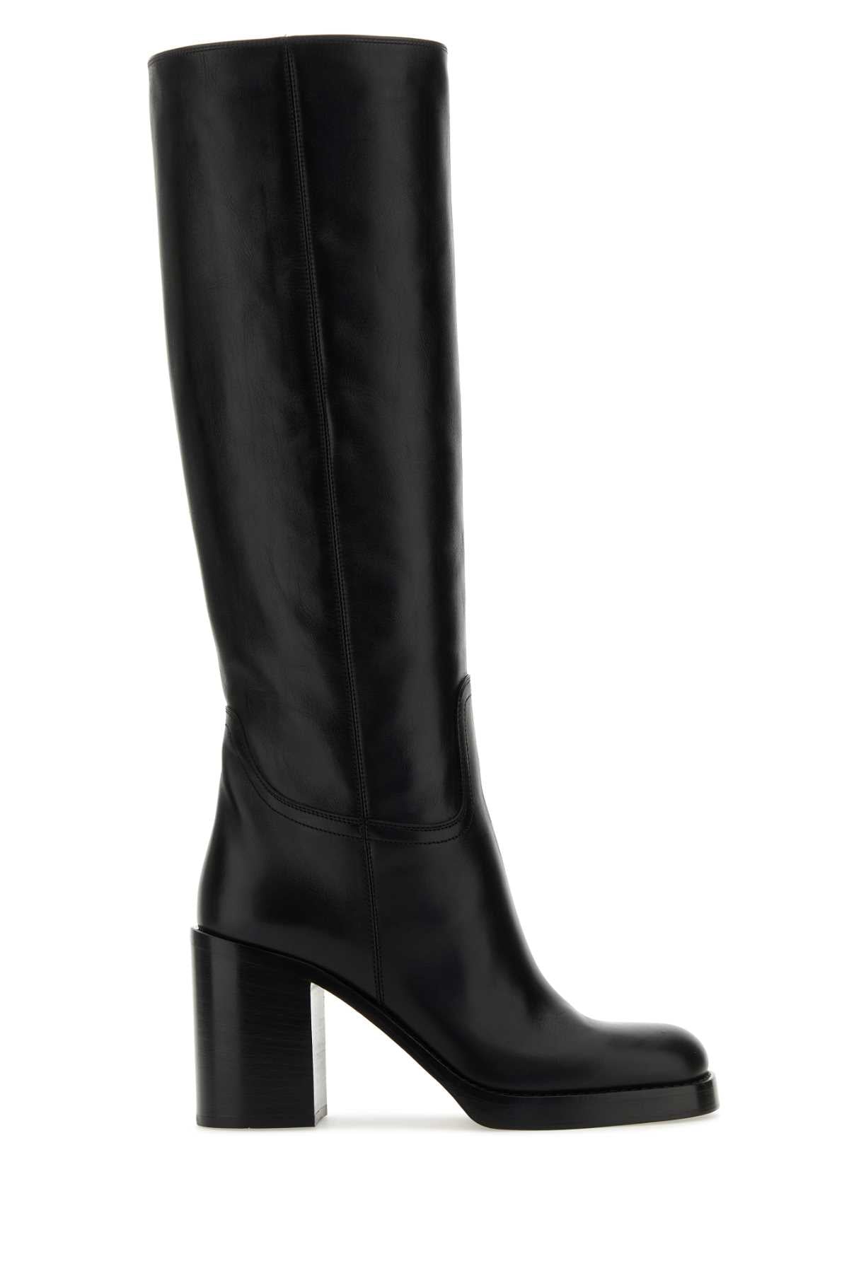 Prada プラダブラックレザーブーツ - Image 1