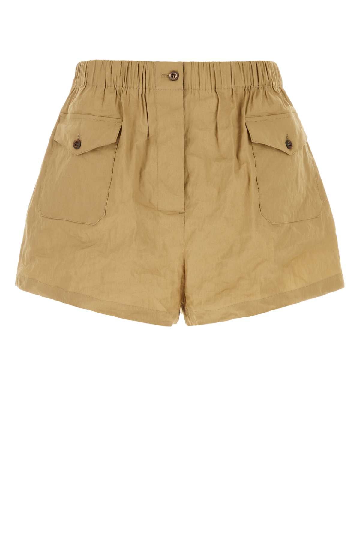 Prada プラダキャメルストレッチコットンブレンドショーツ - Image 1