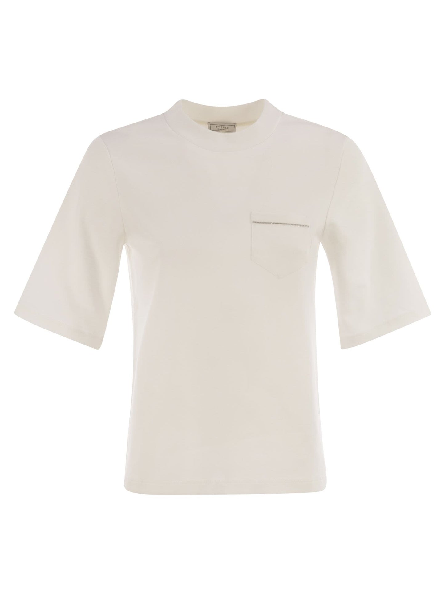Peserico ペセリココットンブレンドジャージーTシャツ - Image 1