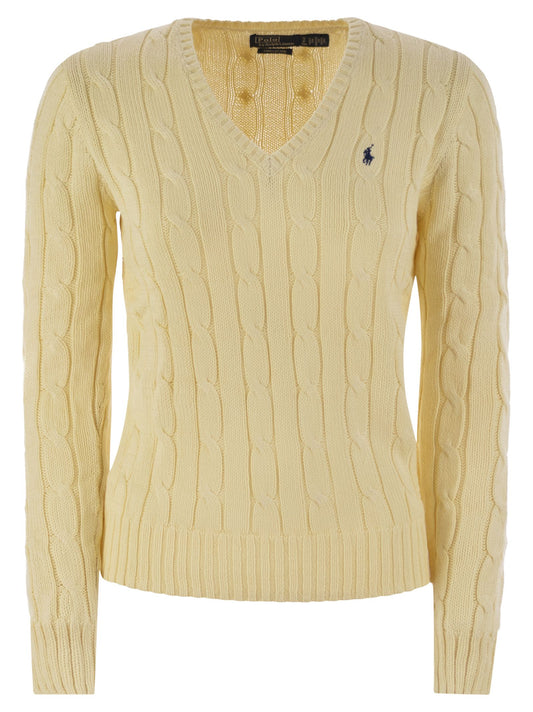 Polo Polo Ralph Lauren Plaited Cotton V Neck Seater - Image 1