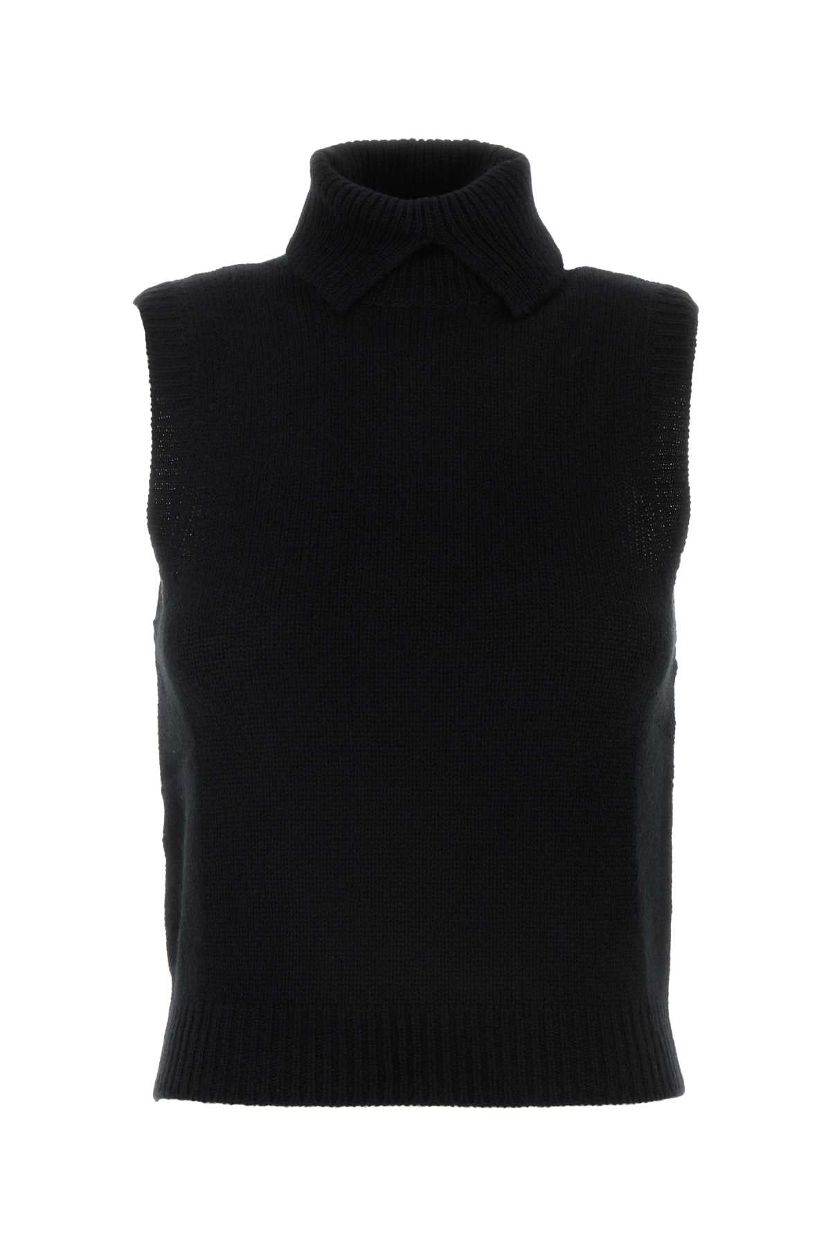 Prada プラダブラックカシミアベスト - Image 1