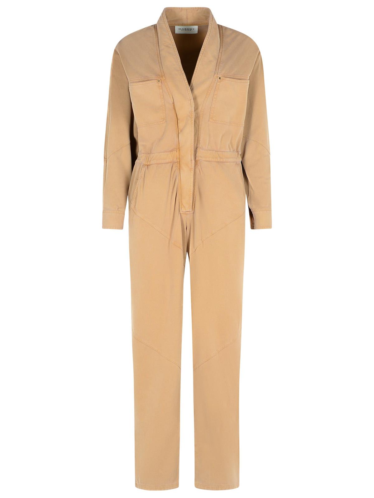 Marant イザベル・マラン・エトワイル 'Remady'茶色の綿ジャンプスーツ - Image 1