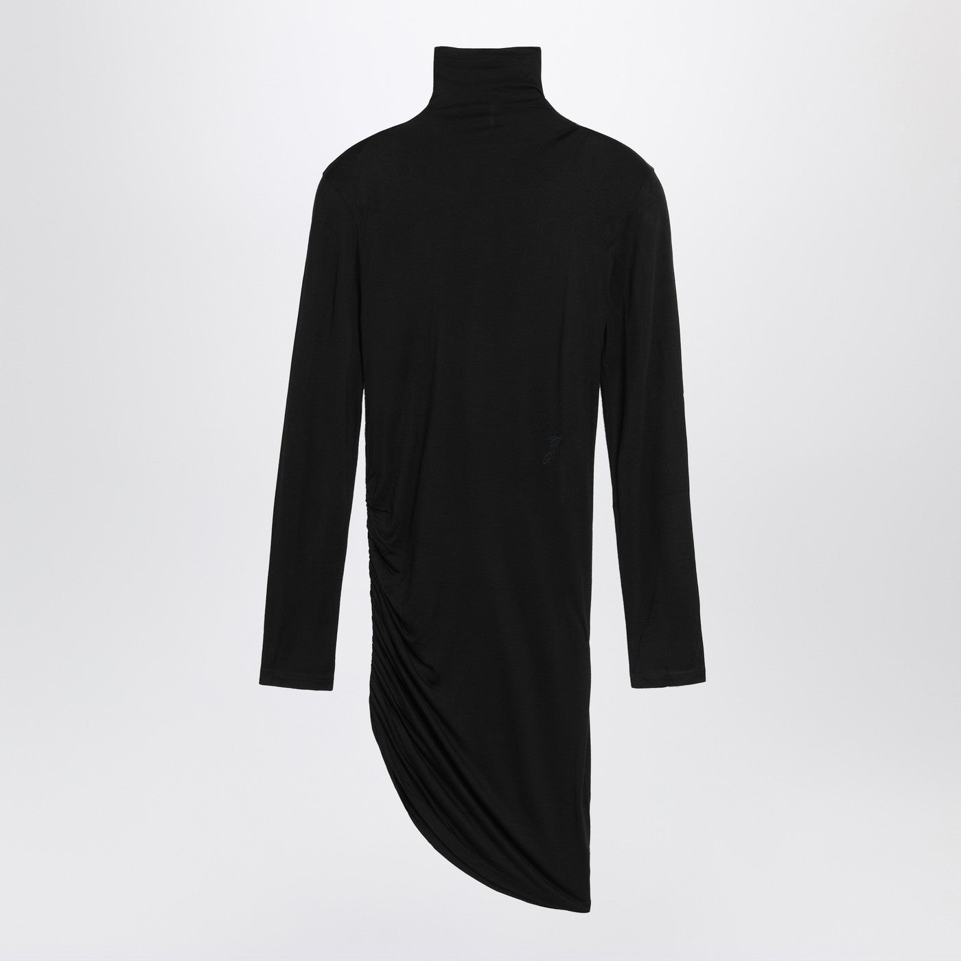 Jacquemus Jacquemus Black Draped Spallina Dress - Image 1