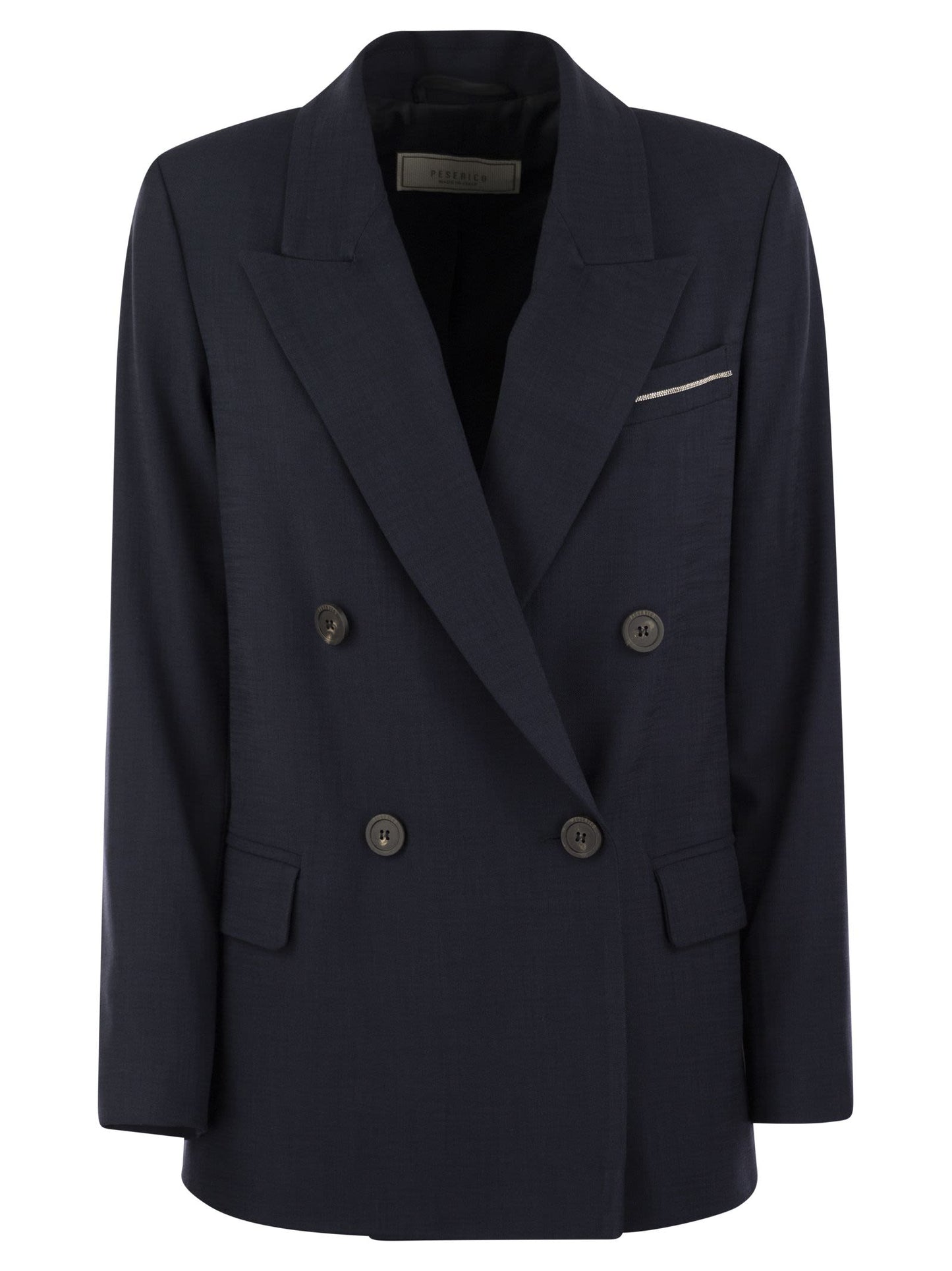 Peserico Peserico Viscose Blend Double Breched Blazer - Image 1