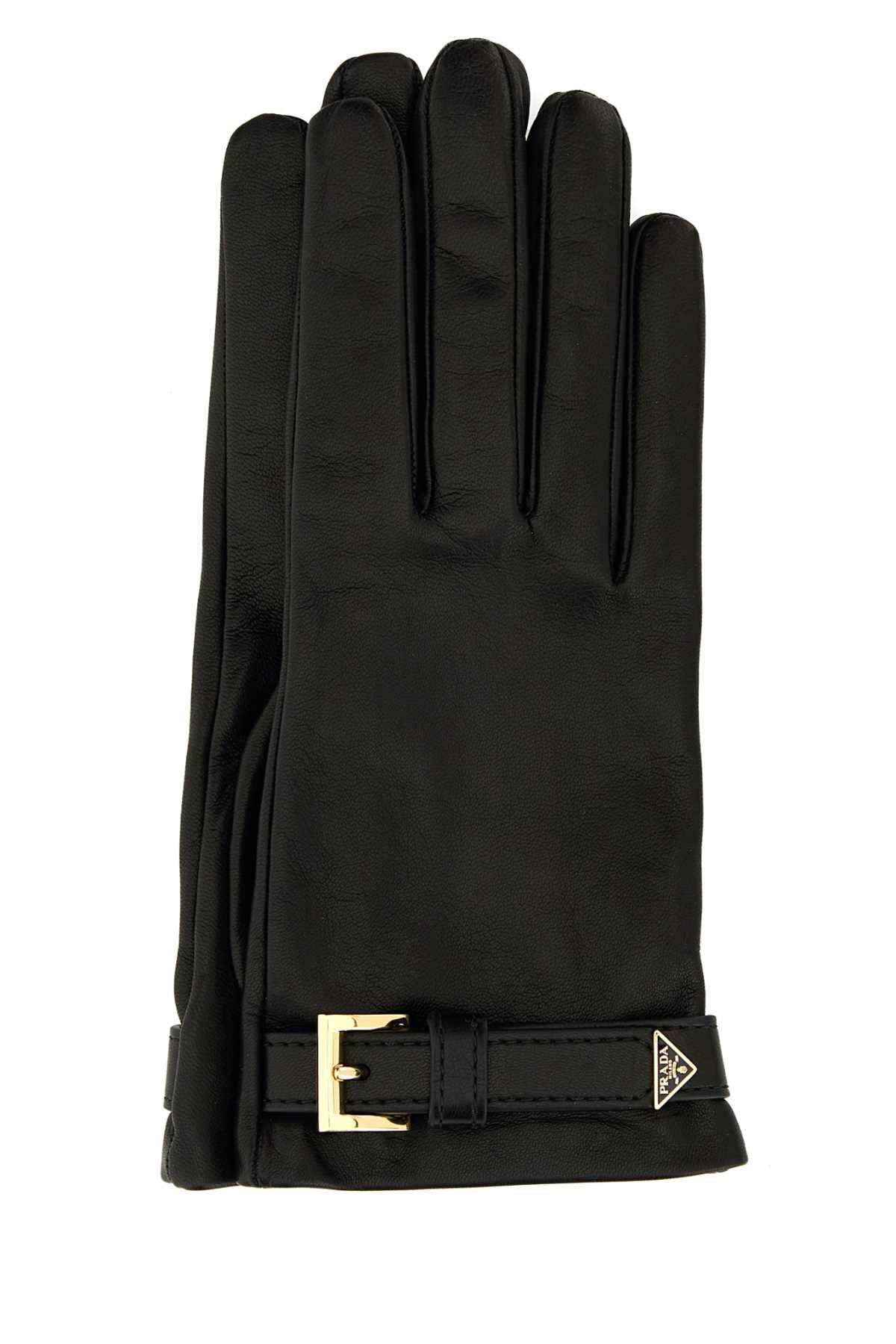 Prada プラダブラックナッパレザーグローブ - Image 1