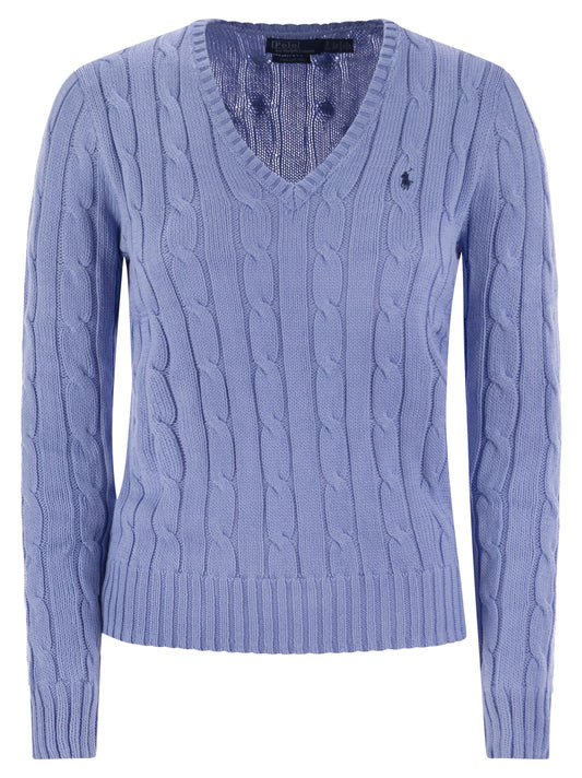 Polo Polo Ralph Lauren Plaited Cotton V Neck Seater - Image 1