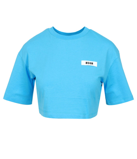 Msgm MSGM Tシャツとポロスクリアブルー - Image 1