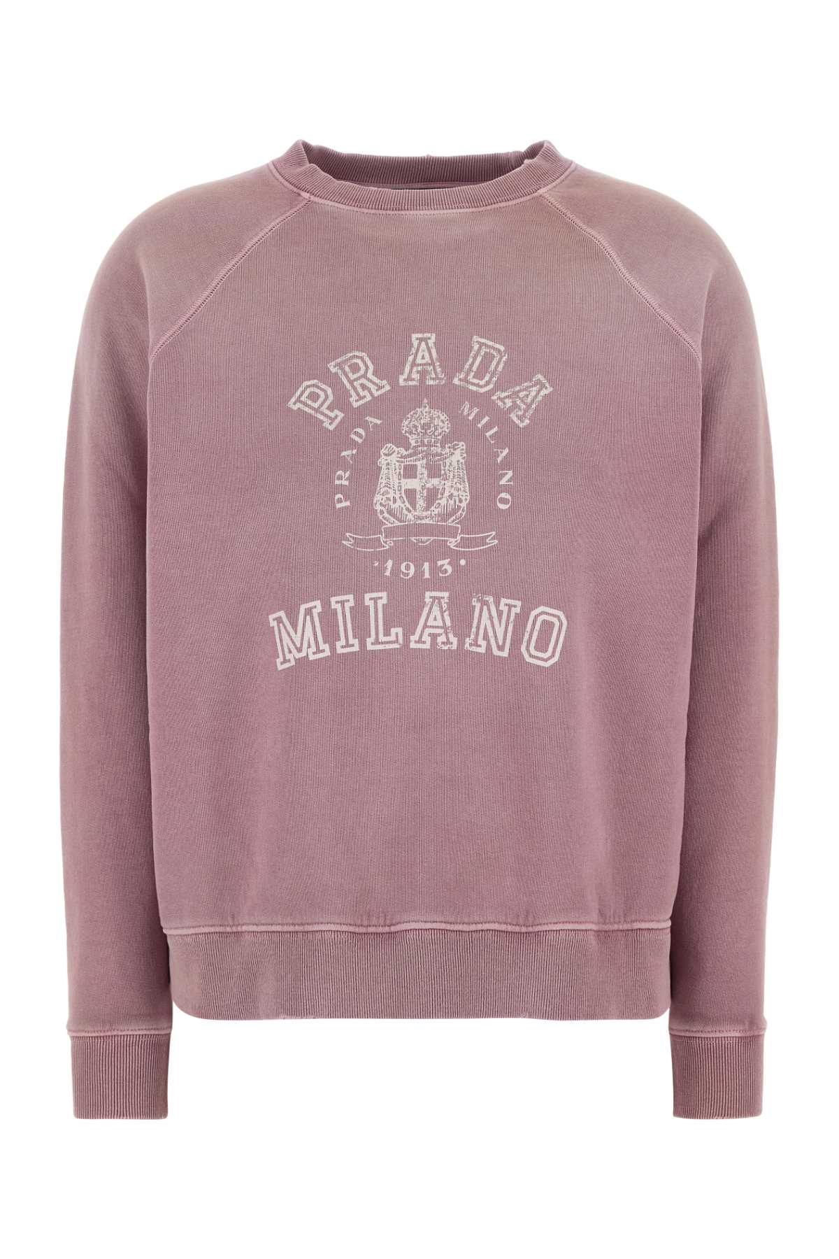 Prada プラダダークピンクのコットンスウェットシャツ - Image 1