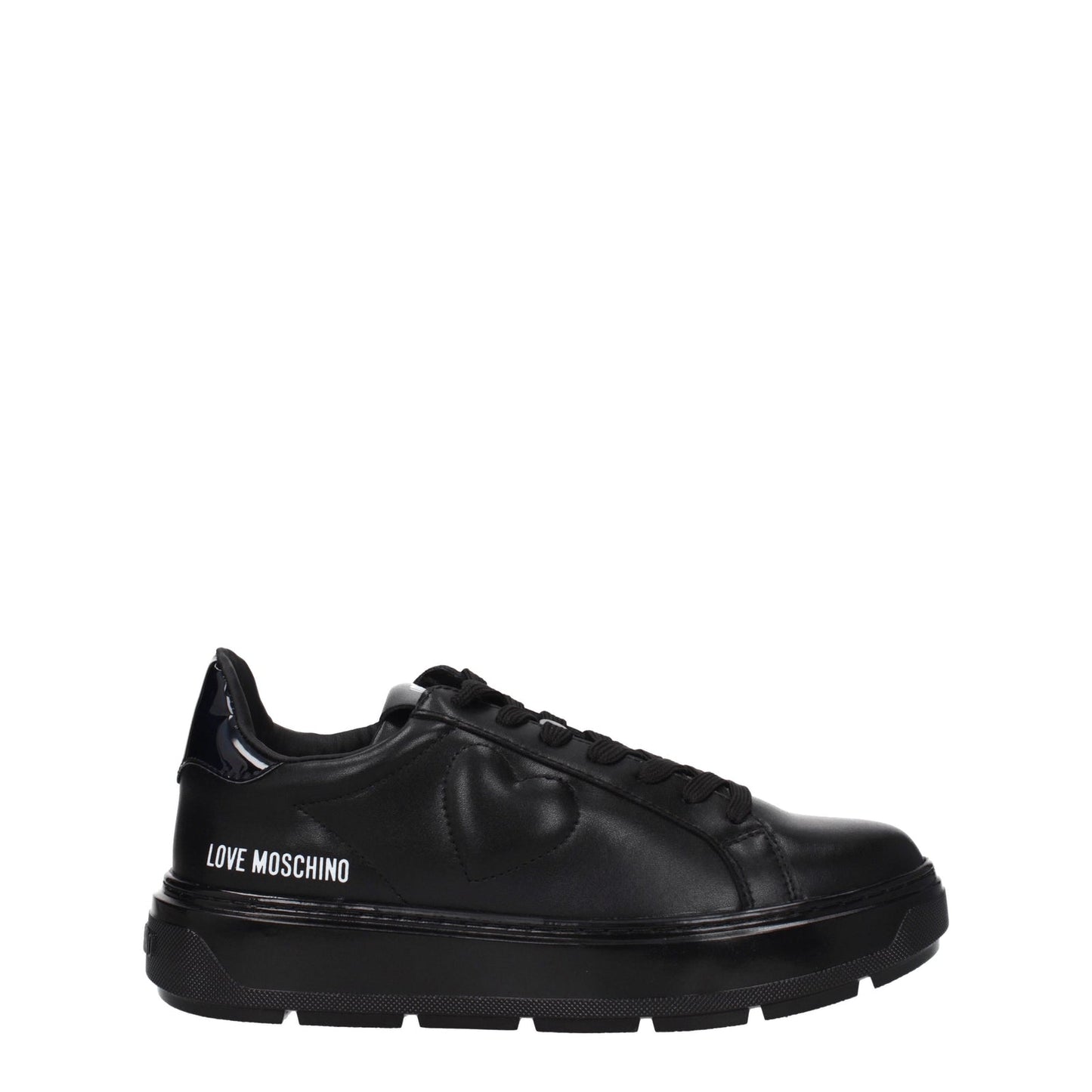 Moschino モスキーノスニーカーの女性革ブラックが大好きです - Image 1