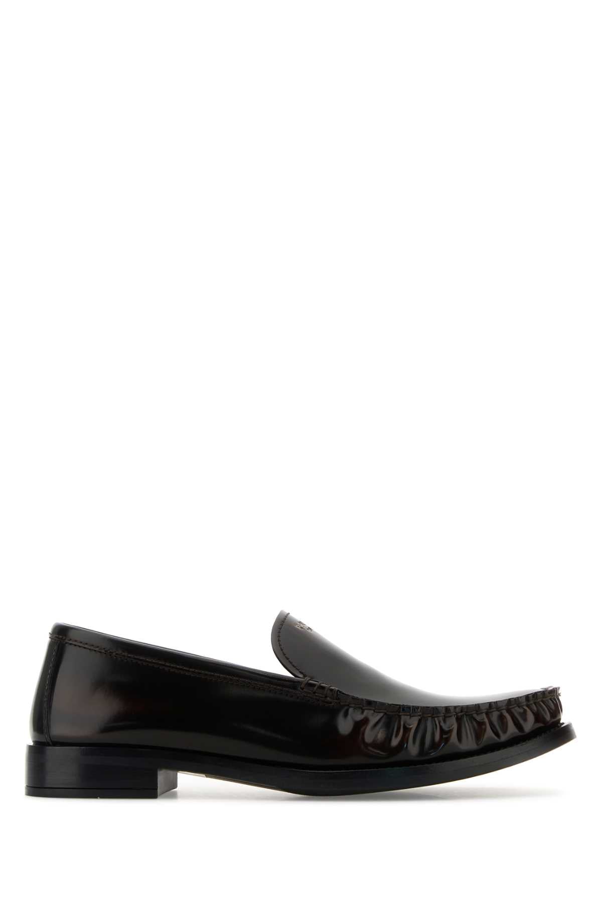 Prada プラダダークブラウンレザーローファー - Image 1